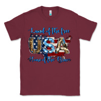 Burgundy land of the free home of the brave american flag background Classic Tee - Jasminsmagicworld