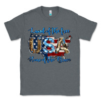 Charcoal Heather land of the free home of the brave american flag background Classic Tee - Jasminsmagicworld