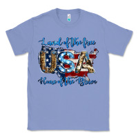 Colony Blue land of the free home of the brave american flag background Classic Tee - Jasminsmagicworld