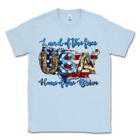 Dusty Blue land of the free home of the brave american flag background Classic Tee - Jasminsmagicworld