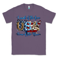 Lavender land of the free home of the brave american flag background Classic Tee - Jasminsmagicworld