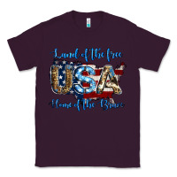 Plum land of the free home of the brave american flag background Classic Tee - Jasminsmagicworld