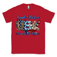 Red land of the free home of the brave american flag background Classic Tee - Jasminsmagicworld