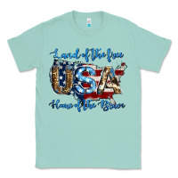 Seafoam land of the free home of the brave american flag background Classic Tee - Jasminsmagicworld