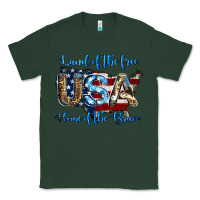 Sports Green land of the free home of the brave american flag background Classic Tee - Jasminsmagicworld