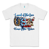 White land of the free home of the brave american flag background Classic Tee - Jasminsmagicworld
