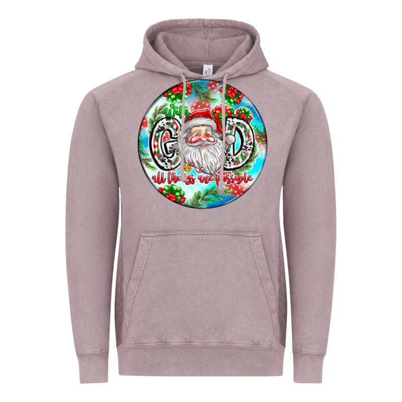 With God All Things Are Possible Vintage Hoodie by CowhideDigitalArt | Teevron