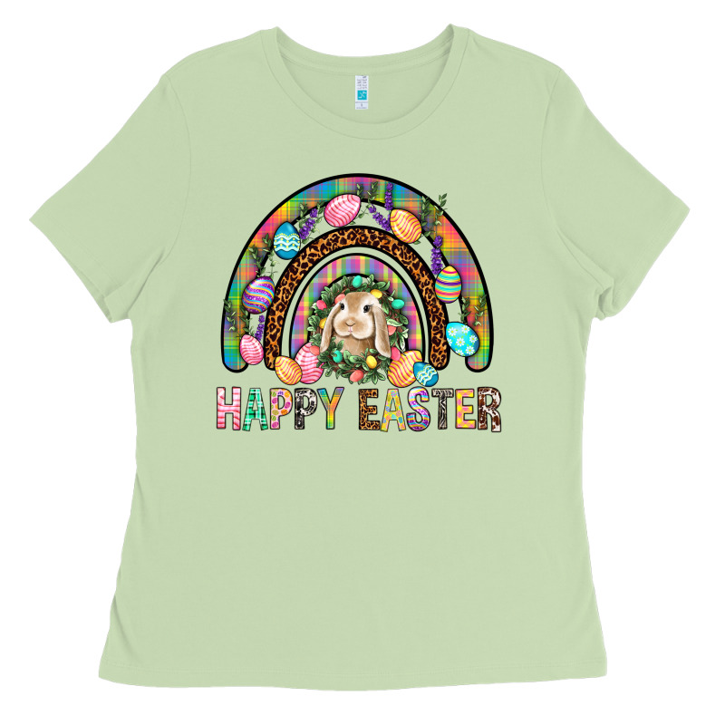 Happy Easter Rainbow Ladies Tee by BundleAndBundleShop | Teevron