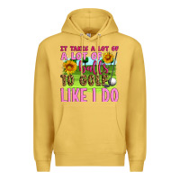 Antique Gold it takes a lot of a lot of balls to golf like i do Premium Hoodie - Artiststas
