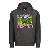 Charcoal Heather it takes a lot of a lot of balls to golf like i do Premium Hoodie - Artiststas
