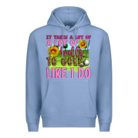 Colony Blue it takes a lot of a lot of balls to golf like i do Premium Hoodie - Artiststas