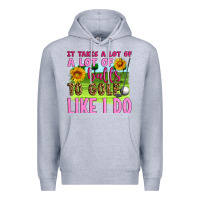 Heather Grey it takes a lot of a lot of balls to golf like i do Premium Hoodie - Artiststas
