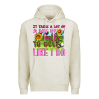 Oatmeal Heather it takes a lot of a lot of balls to golf like i do Premium Hoodie - Artiststas