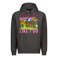 Smoke it takes a lot of a lot of balls to golf like i do Premium Hoodie - Artiststas