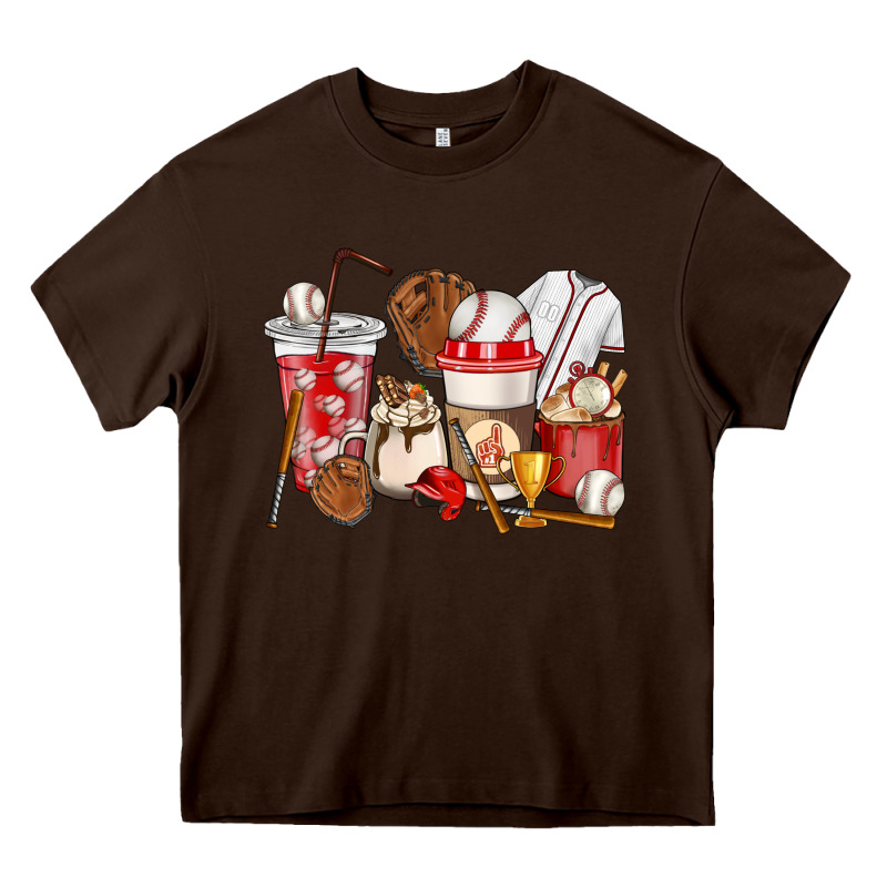 Baseball Coffee Cups Heavy Core Tee by HowdyJamesFarm | Teevron