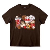Chocolate Brown Baseball coffee cups Heavy Core Tee - HowdyJamesFarm