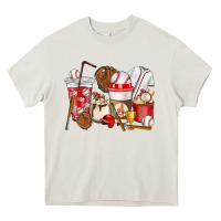 Cream Baseball coffee cups Heavy Core Tee - HowdyJamesFarm