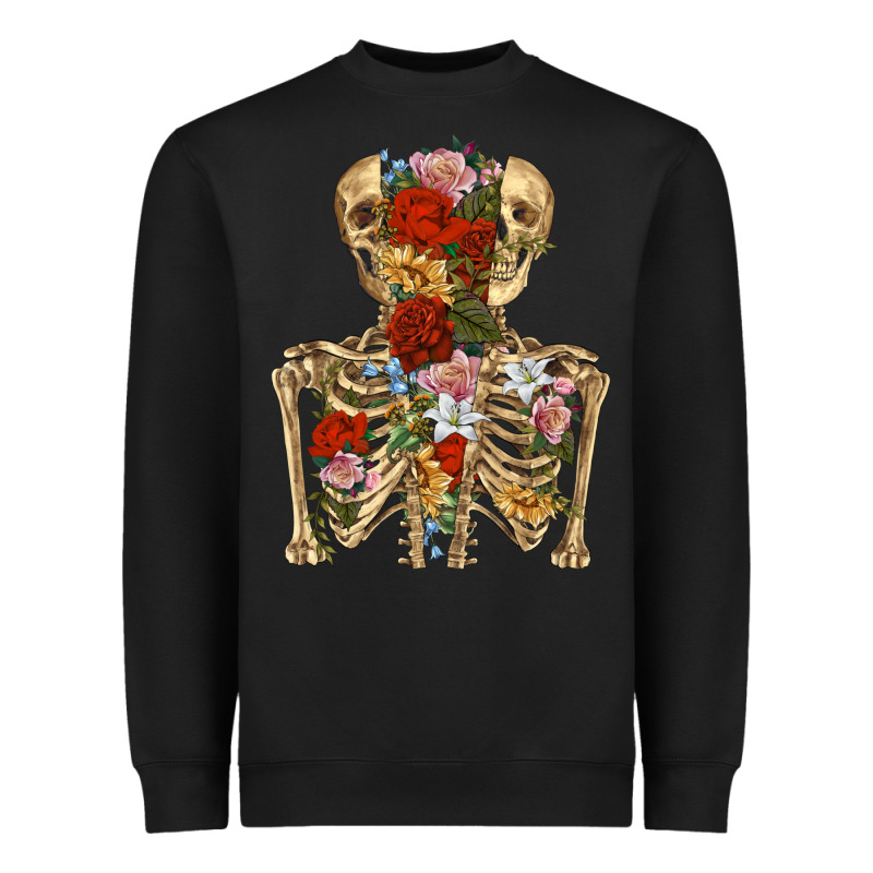 Flower Skeleton Heavyweight Sweatshirt by RanaPortraitStore | Teevron