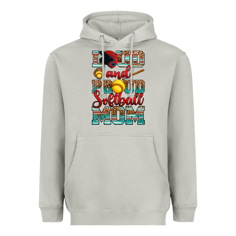 Loud And Proud Softball Mom Heavyweight Hoodie by RanaPortraitStore | Teevron