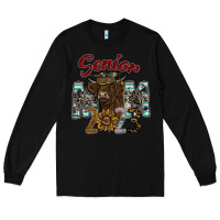 Black Senior Mom 2023 Long Sleeve Tee - CowhideDigitalArt