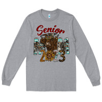 Heather Grey Senior Mom 2023 Long Sleeve Tee - CowhideDigitalArt
