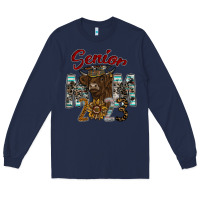 Navy Senior Mom 2023 Long Sleeve Tee - CowhideDigitalArt
