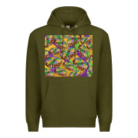 Army Green mardi gras king cake Premium Hoodie - RanaPortraitStore