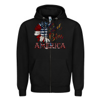 Black god bless america Zipper Hoodie - JahusDesignShop