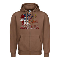 Chestnut god bless america Zipper Hoodie - JahusDesignShop