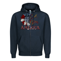 Navy god bless america Zipper Hoodie - JahusDesignShop