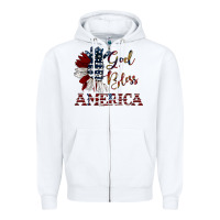 White god bless america Zipper Hoodie - JahusDesignShop