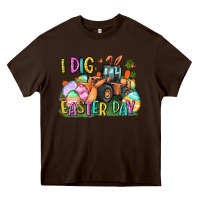 Chocolate Brown I dig Easter Day Heavy Core Tee - CowGirlArtShop