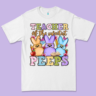 Easter Day Teacher Of The Sweetest Peeps Premium Tee Designed By Oliviacreatesart