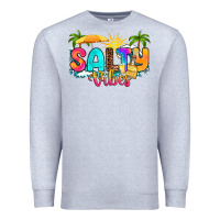 Heather Grey salty vibes Premium Sweatshirt - RanaPortraitStore