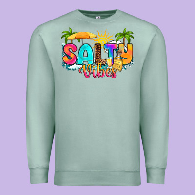 Salty Vibes Premium Sweatshirt Designed By Ranaportraitstore