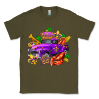 Army Green mardi gras truck olivia Classic Tee - OliviaCreatesArt