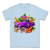 Dusty Blue mardi gras truck olivia Classic Tee - OliviaCreatesArt