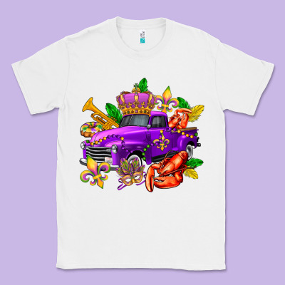 Mardi Gras Truck Olivia Classic Tee Designed By Oliviacreatesart