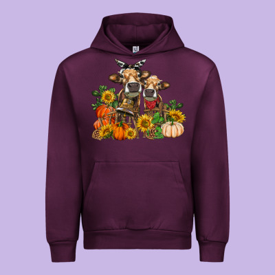 Fall Heifer Cows Urban Hoodie Designed By Ranaportraitstore