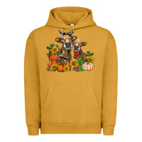 Pigment Peanut Butter Fall heifer cows Urban Hoodie - RanaPortraitStore