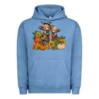 Pigment Pebble Blue Fall heifer cows Urban Hoodie - RanaPortraitStore