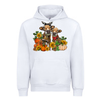 White Fall heifer cows Urban Hoodie - RanaPortraitStore