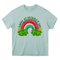 Arona Happy St. Patrick's Day Rainbow And Shamrock Heavy Core Tee - RanaPortraitStore
