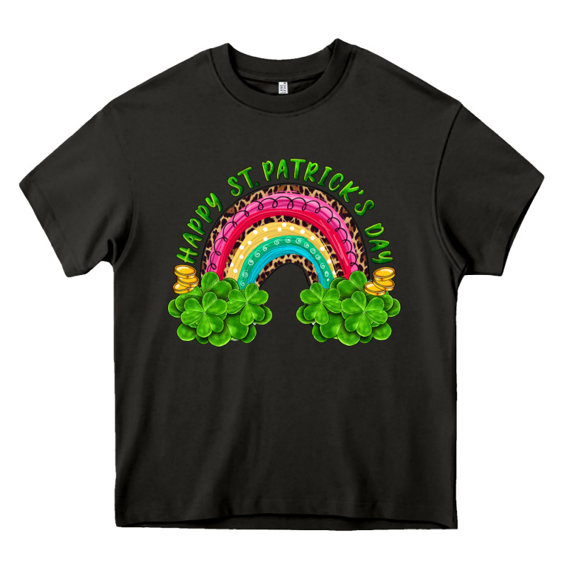 Happy St. Patrick's Day Rainbow And Shamrock Heavy Core Tee by RanaPortraitStore | Teevron