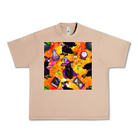 Burro halloween cat and witch seamless pattern Urban Heavy Tee - BundleAndBundleShop