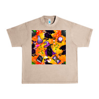 French Oak halloween cat and witch seamless pattern Urban Heavy Tee - BundleAndBundleShop