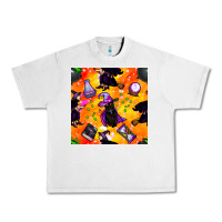 Lunar Rock halloween cat and witch seamless pattern Urban Heavy Tee - BundleAndBundleShop