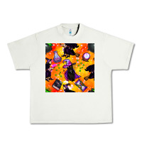 Pistachio halloween cat and witch seamless pattern Urban Heavy Tee - BundleAndBundleShop
