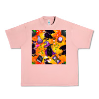 Salmon halloween cat and witch seamless pattern Urban Heavy Tee - BundleAndBundleShop