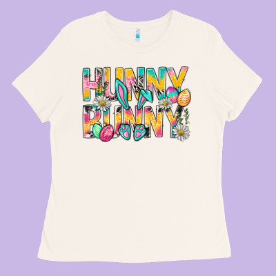Hunny Bunny Easter Ladies Tee Designed By Bundleandbundleshop
